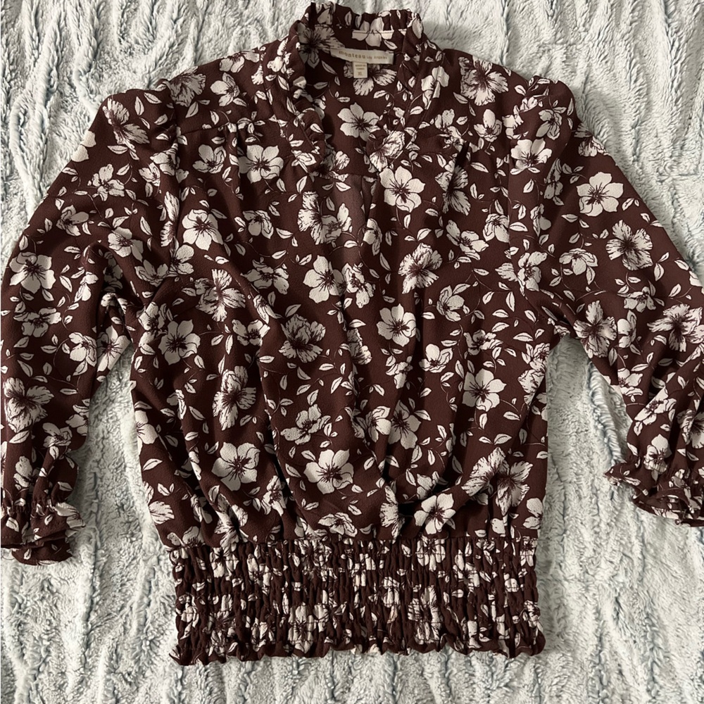 Floral Brown Women's Top